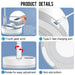 Portable fan with 10800mAh battery, white color, USB rechargeable, and remote control