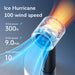 White Mini Portable Hand Fan with LED Display for Travel