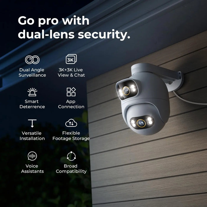Dual 3K Outdoor WiFi Security Camera