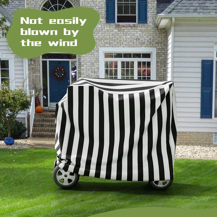Waterproof black motorcycle cover providing 230cm of sun protection