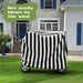 Waterproof black motorcycle cover providing 230cm of sun protection