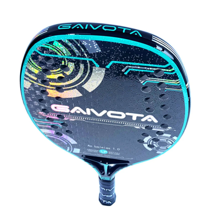 Beach Tennis Racquet 12K Carbon Fiber Rough Surface with Backpack for Professional Play
