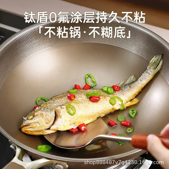 Stainless Steel Titanium Wok – Durable Non-Stick Surface
