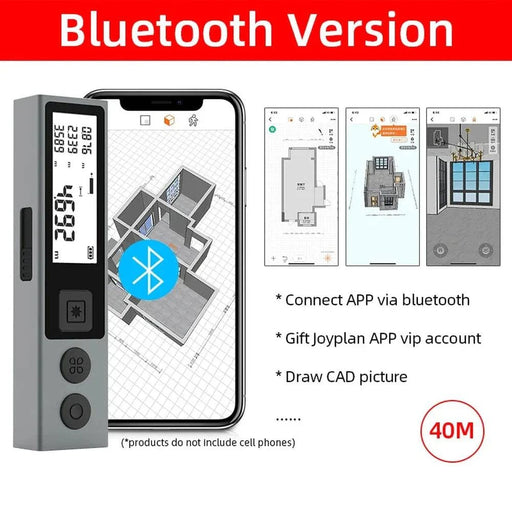 Laser Distance Meter 40M Bluetooth Measuring Tool Tape 