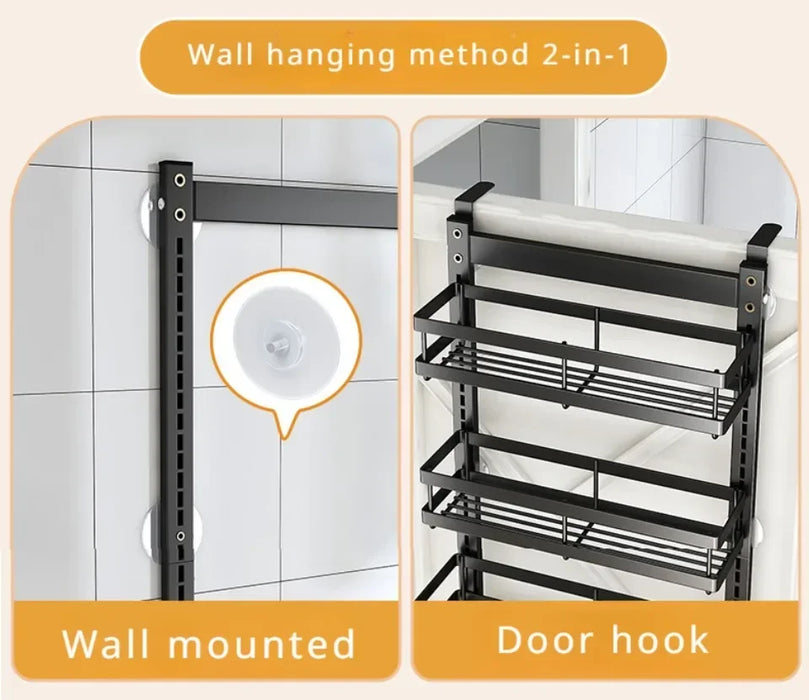 Modern minimalist white 4-tier rack for kitchen and household storage