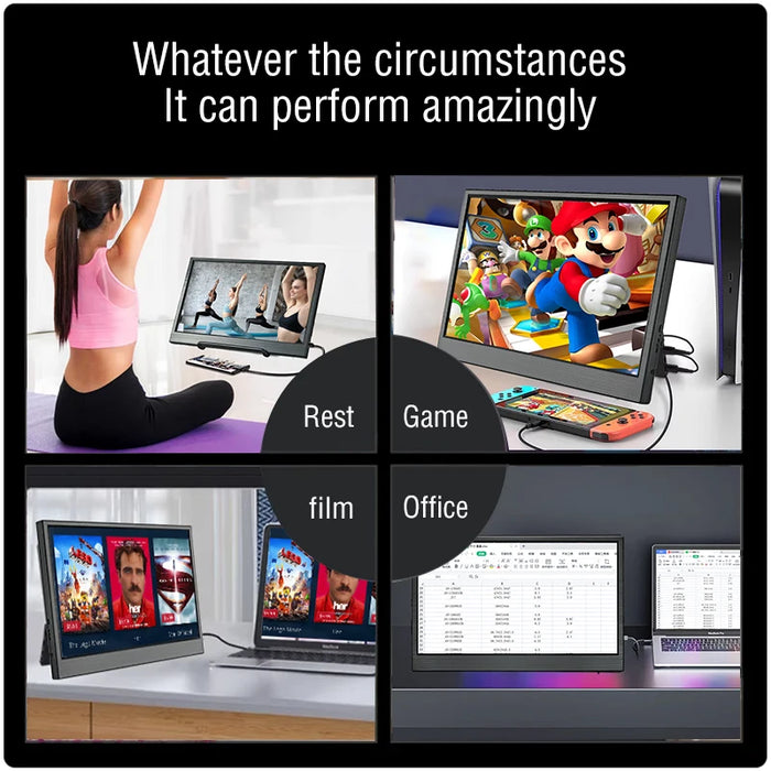 10.5-Inch Portable Monitor 1280P HDR Display for Laptop or Console