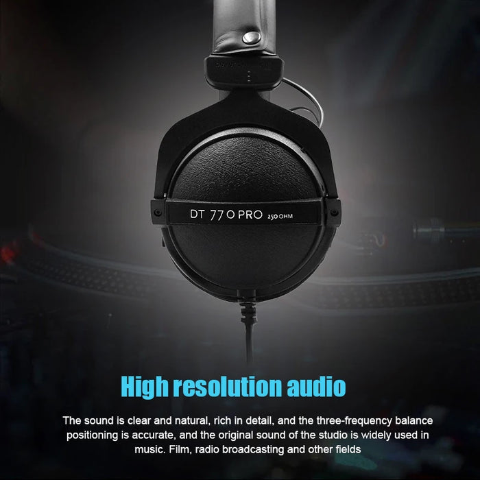 Closed-Back Studio Monitor Headphones with 3.5mm & 6.3mm Adapters DT770 PROX 250 Ohms