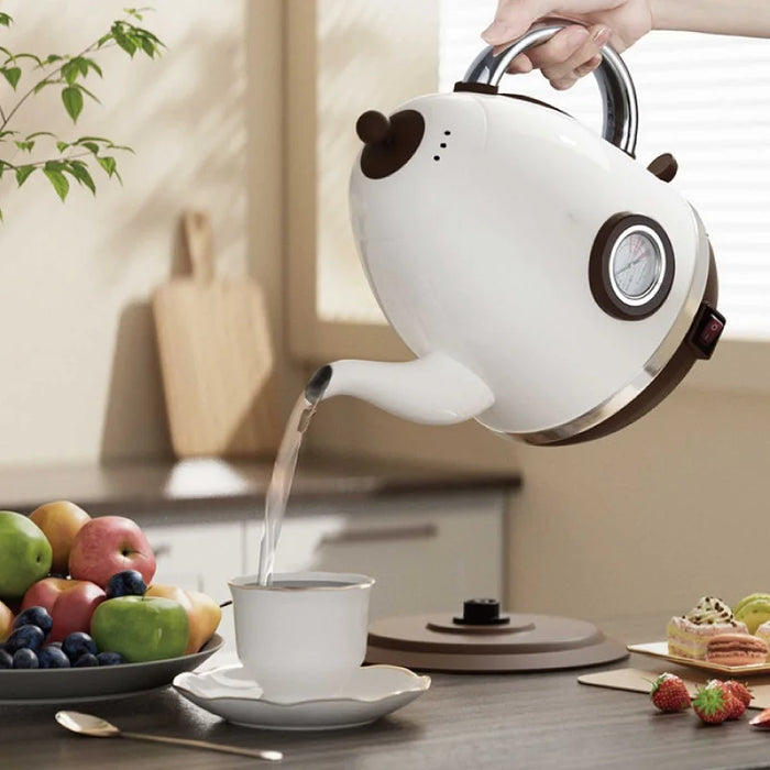 1.5L Electric Kettle Stainless Steel with Temperature Display White