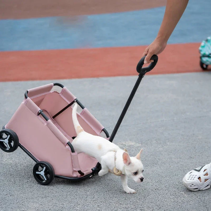 Lightweight Pet Trolley Stroller, Portable for Outdoor Use