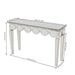 Rectangular Mirrored Console Table with Gold Rim and Elegant Design for Luxury Home Decor