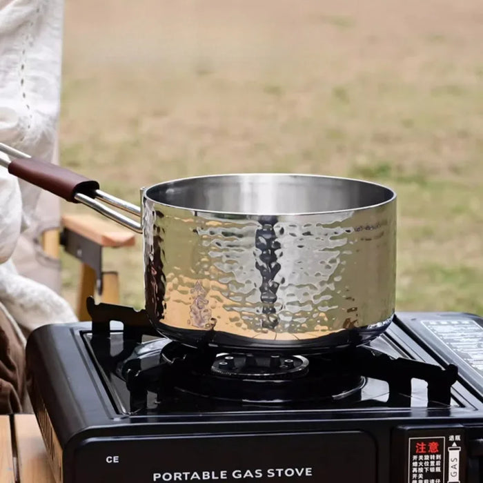 Outdoor 18cm Cooking Pot, Detachable Handle, 316 Steel