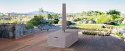 Waterproof black patio table cover with umbrella hole, 270cm size