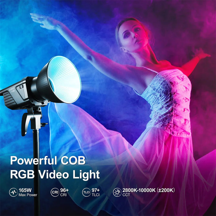 Studio LED Light 165W Bi-Color 2800K–10000K RGB Mode