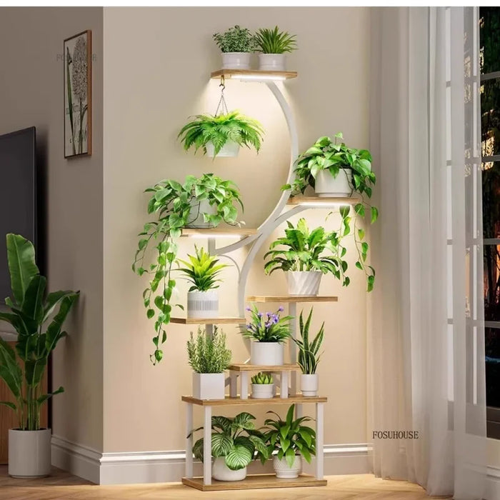 Tiered Iron Flower Pot Rack, Decorative Plant Display