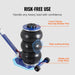  The wheeled base with two wheels for easy movement 