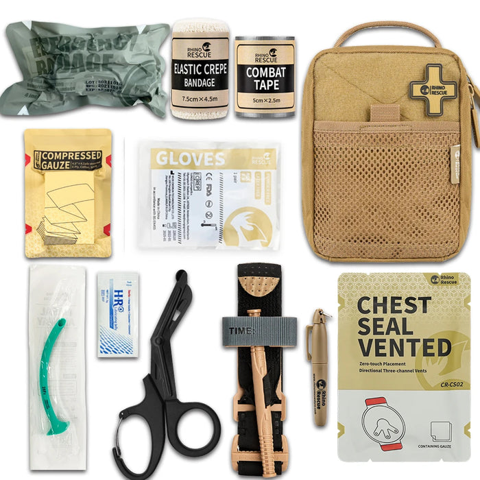 Comprehensive medical supplies for treating various injuries in emergencies