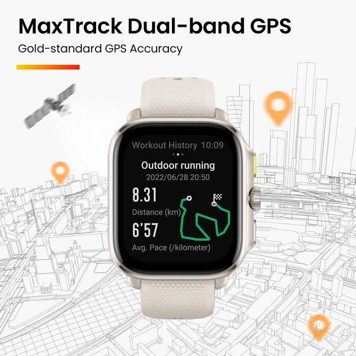 1.75" AMOLED Fitness Watch with Heart Rate Tracker