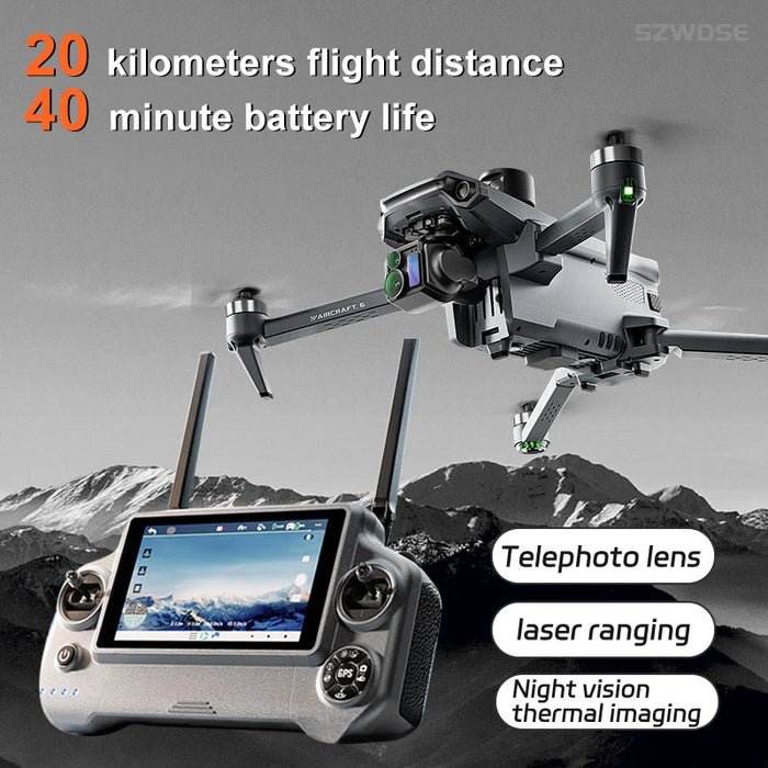 Long Range 8K UHD Drone with Touchscreen Remote