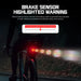 Bicycle taillights with 140 LED braking sensor and Bluetooth technology