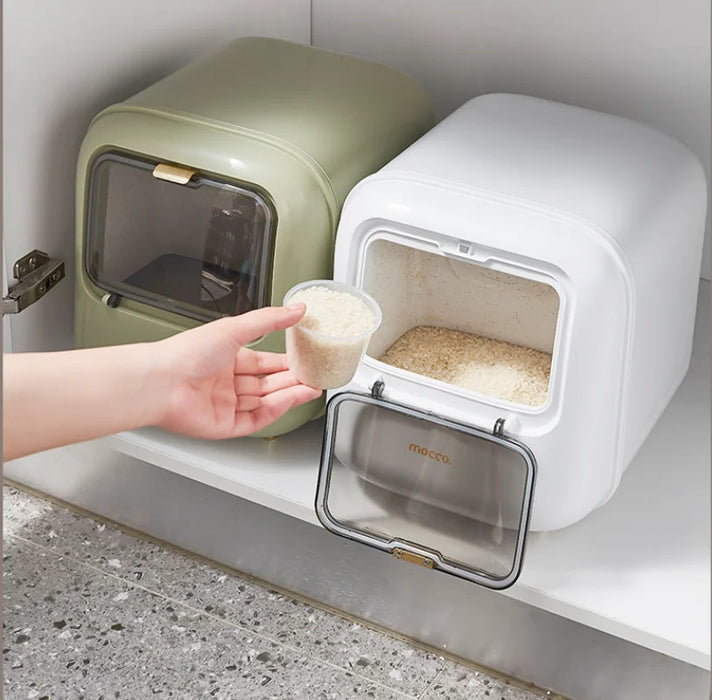 10kg Dry Food Storage Bin Space-Saving Kitchen Container for Grains, Snacks & Pet Food