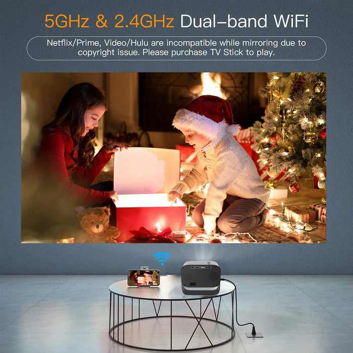 1080P Mini Projector with Wi-Fi and Android