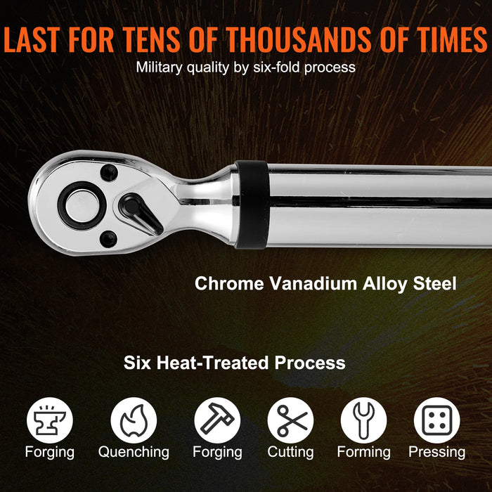 Chrome-vanadium Steel Digital Torque Wrench for Automotive and Equipment Repair
