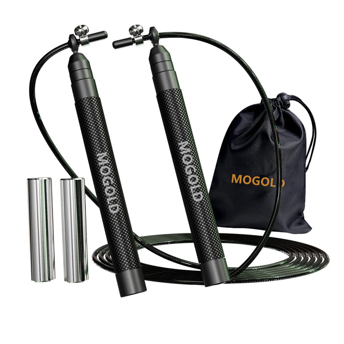 Weighted jump rope with aluminium alloy handles and adjustable length