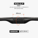 440mm Carbon Road Handlebar UD Matte with Internal Cable Routing for Road Bikes