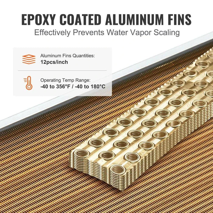 Durable construction made with copper brazing and 316L stainless steel