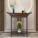 Vintage Rustic Console Table with Pull Drawer & Shelf - FLUXA