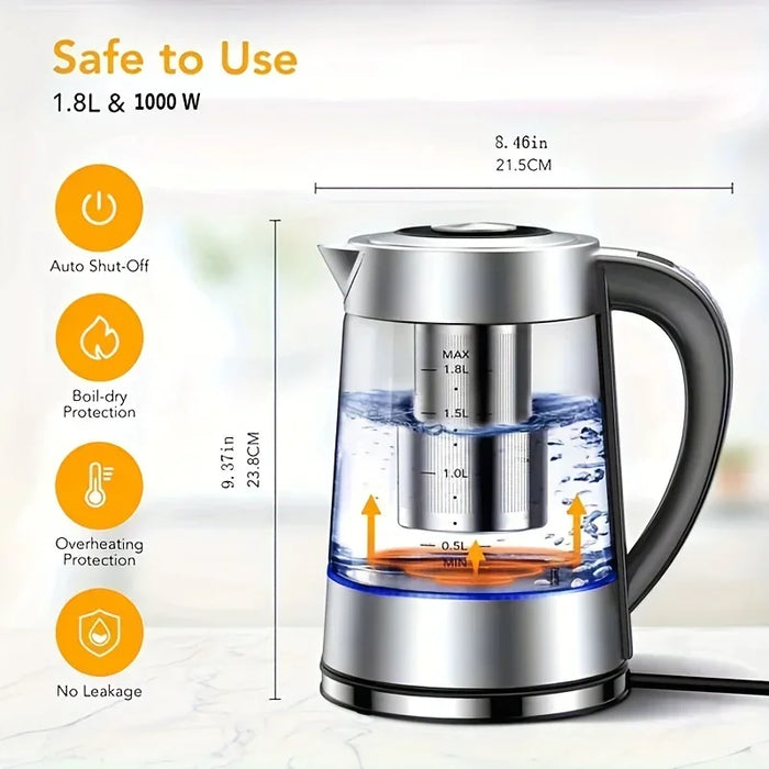 1.8L Electric Kettle with 12 Temps and 24H Keep Warm