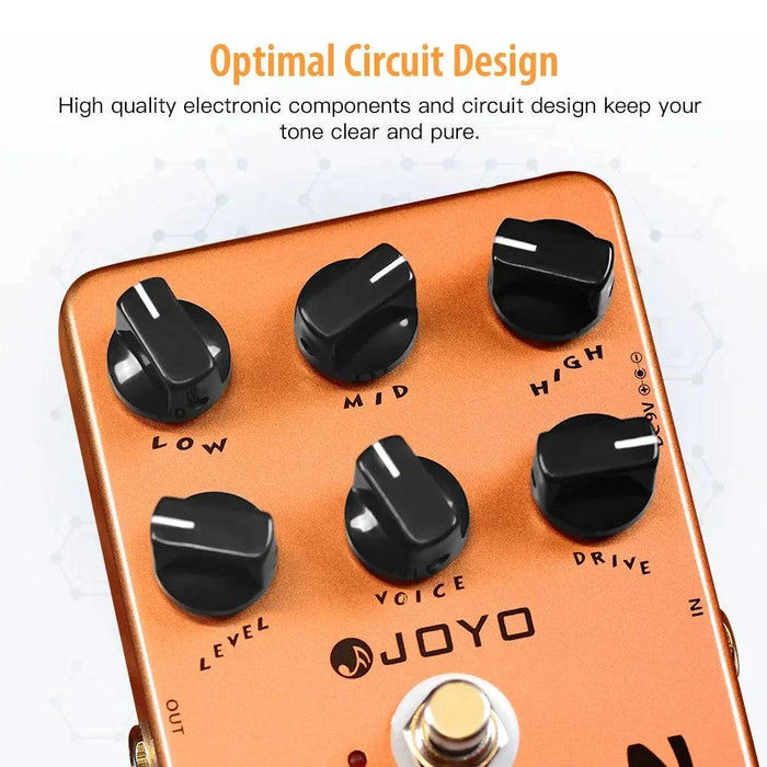 Overdrive Guitar Effects Pedal with Amplifier Simulation for JF-14 with adapter
