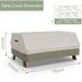 classic style picnic table cover with padded handles for easy fitting and removal