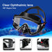 Pink PC Lens anti-fog scuba diving mask and dry snorkel set