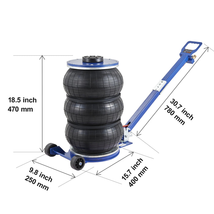 5Ton Pneumatic Air Jack with Two Wheels for Maneuverability and Positioning