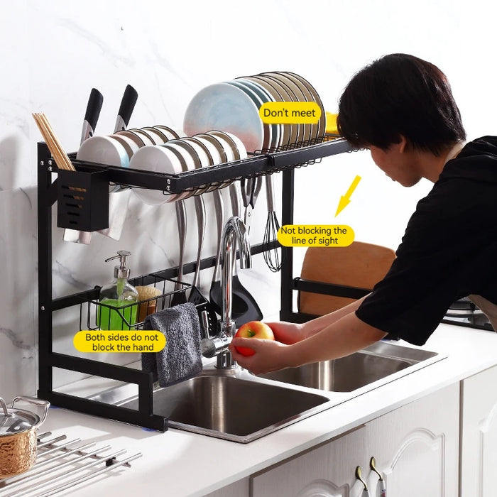 Stainless Steel Tableware Storage Rack - 85cm