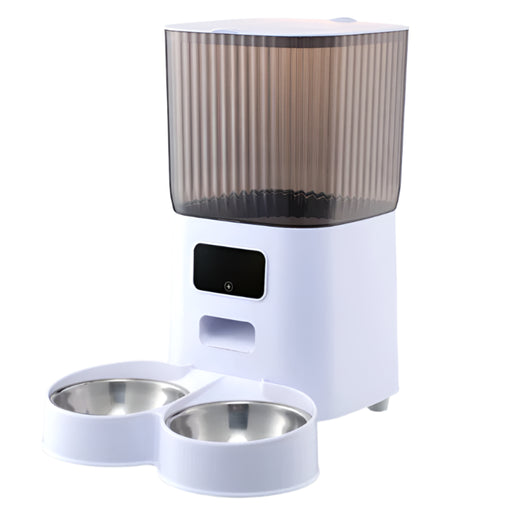 5L Automatic Pet Feeder with 2 bowl buttons for Cat & Dog Food Dispenser