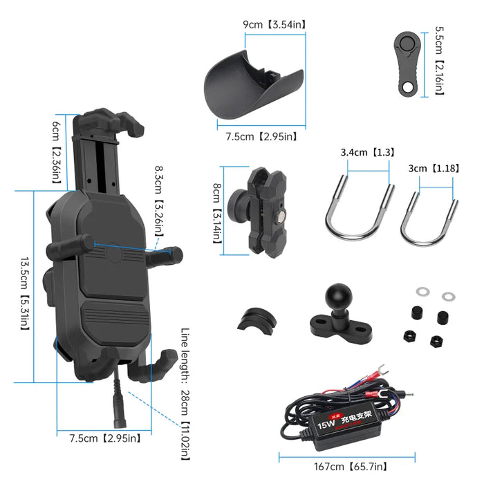 Compatible with handlebar diameters between 18-35cm