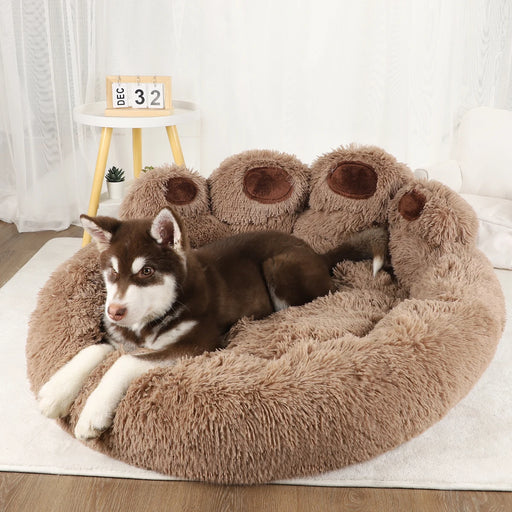 Extra-large 90cm round pet bed for large dogs, cats, and small pets