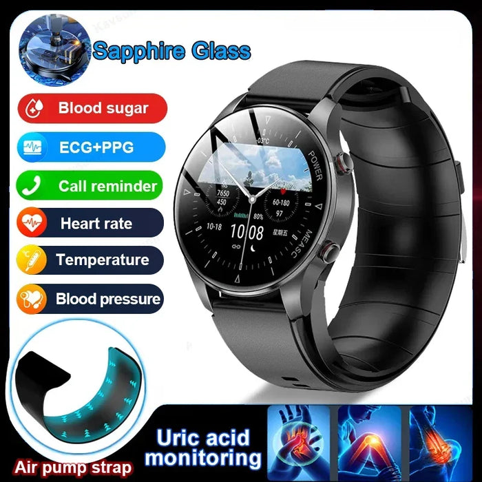 1.3" AMOLED Smart Watch – AI Health Monitor, Blood Oxygen, Glucose, ECG