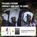 Trekking Poles Black 103-120cm Carbon Fiber Folding Hiking Walking Sticks for Outdoor Adventure and Hiking