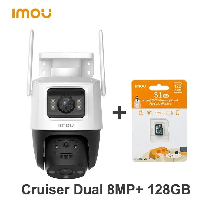 Dual-Lens 8MP Pan-Tilt Outdoor Wi-Fi Security Camera
