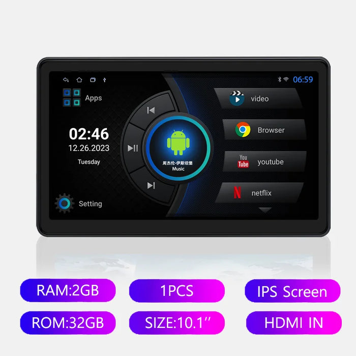 10.1" Rear Seat Multimedia Player | Carplay & Ambient Lights