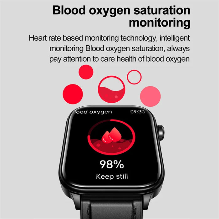 1.96” AMOLED Smartwatch with ECG and Blood Sugar Monitor