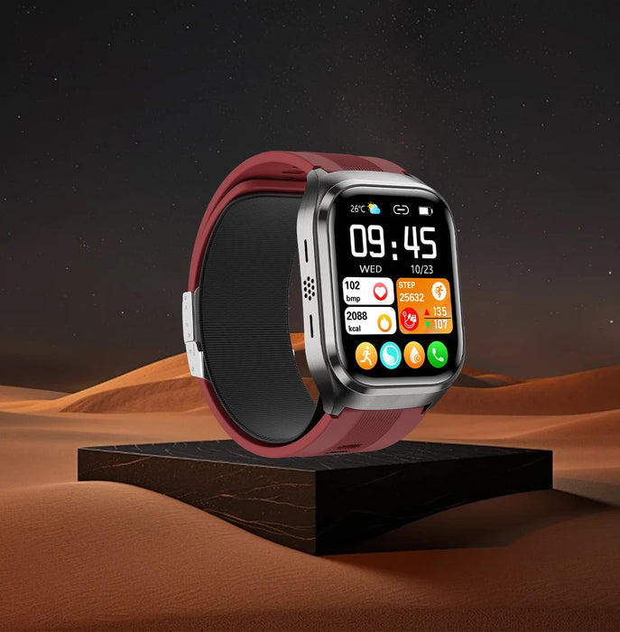 IP68 Waterproof Smartwatch with Blood Pressure & Sugar Monitor