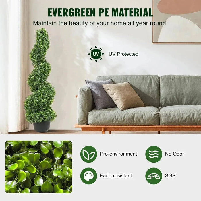 Year-round greenery with premium PE material, SGS certified for safety