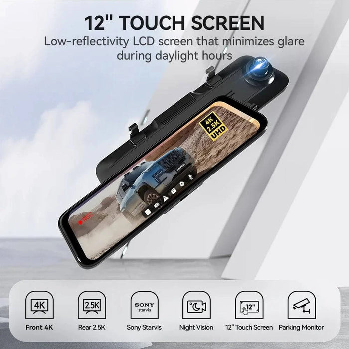 170° wide viewing angle front and rear cameras