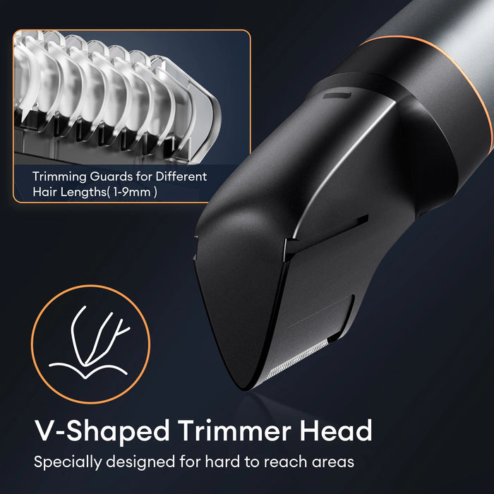 Beard Trimmer Head with Stainless Steel Blades and Adjustable Guard