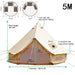 Spacious and durable waterproof cotton canvas bell tent for 4 seasons outdoor camping