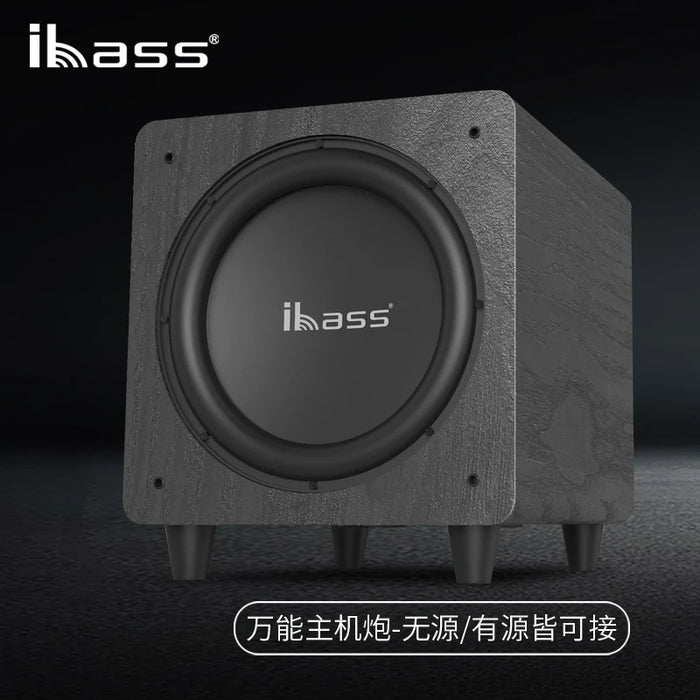 Portable 8-Inch 100W Subwoofer with Bluetooth, EQ & USB Input Black